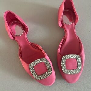 Silk Pink Ballerina Flats